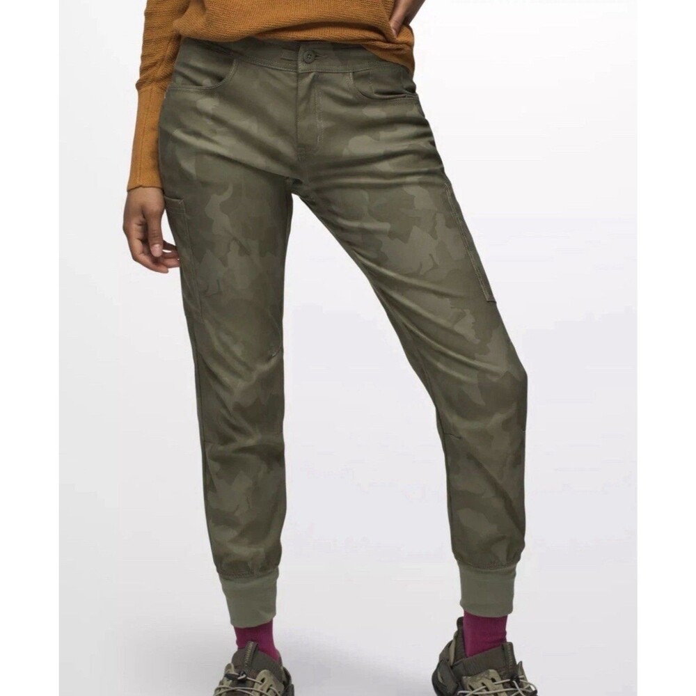 Prana womens Halle Jogger II Pants Camo outdoors hiking stretch cargo Size 8 I1